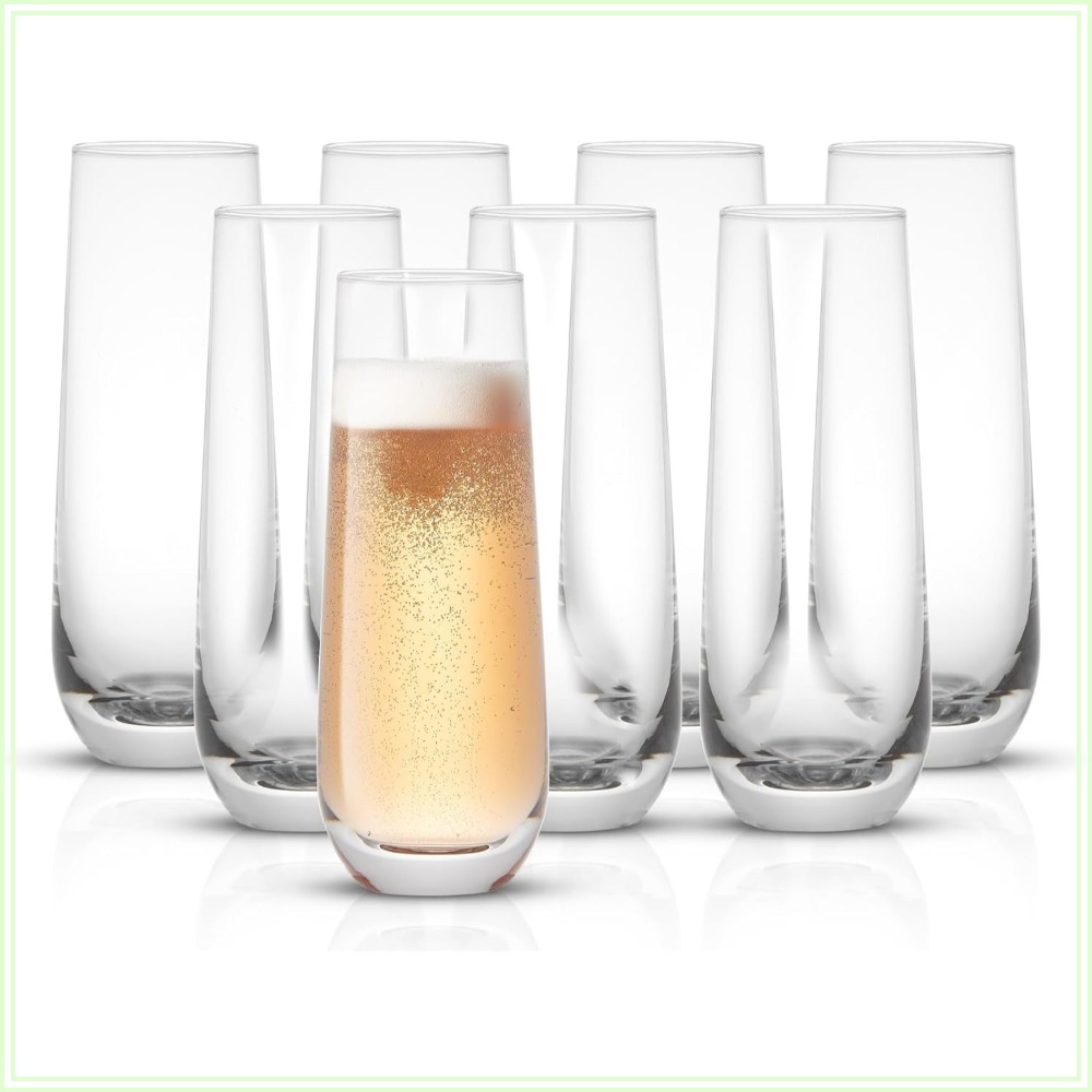 Highball Glass Set - Stiellose Champagnergläser Set mit 8 Stück,