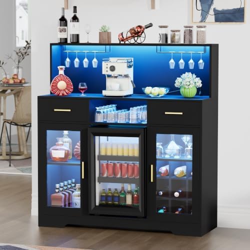 Home Bar And Cabinet - Mini-Kühlschrank-Schrank mit Stauraum, Weinbar-Schränke für Zuhause
