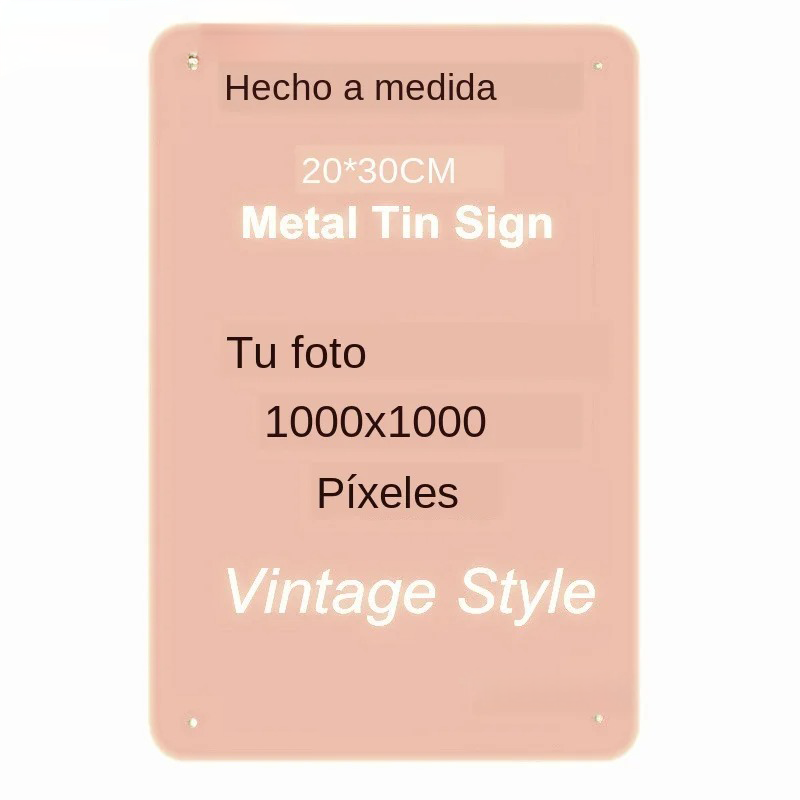 Home Bar Cafe - Personalisiertes 20×30cm Metallschild im Vintage-Stil, individuelle