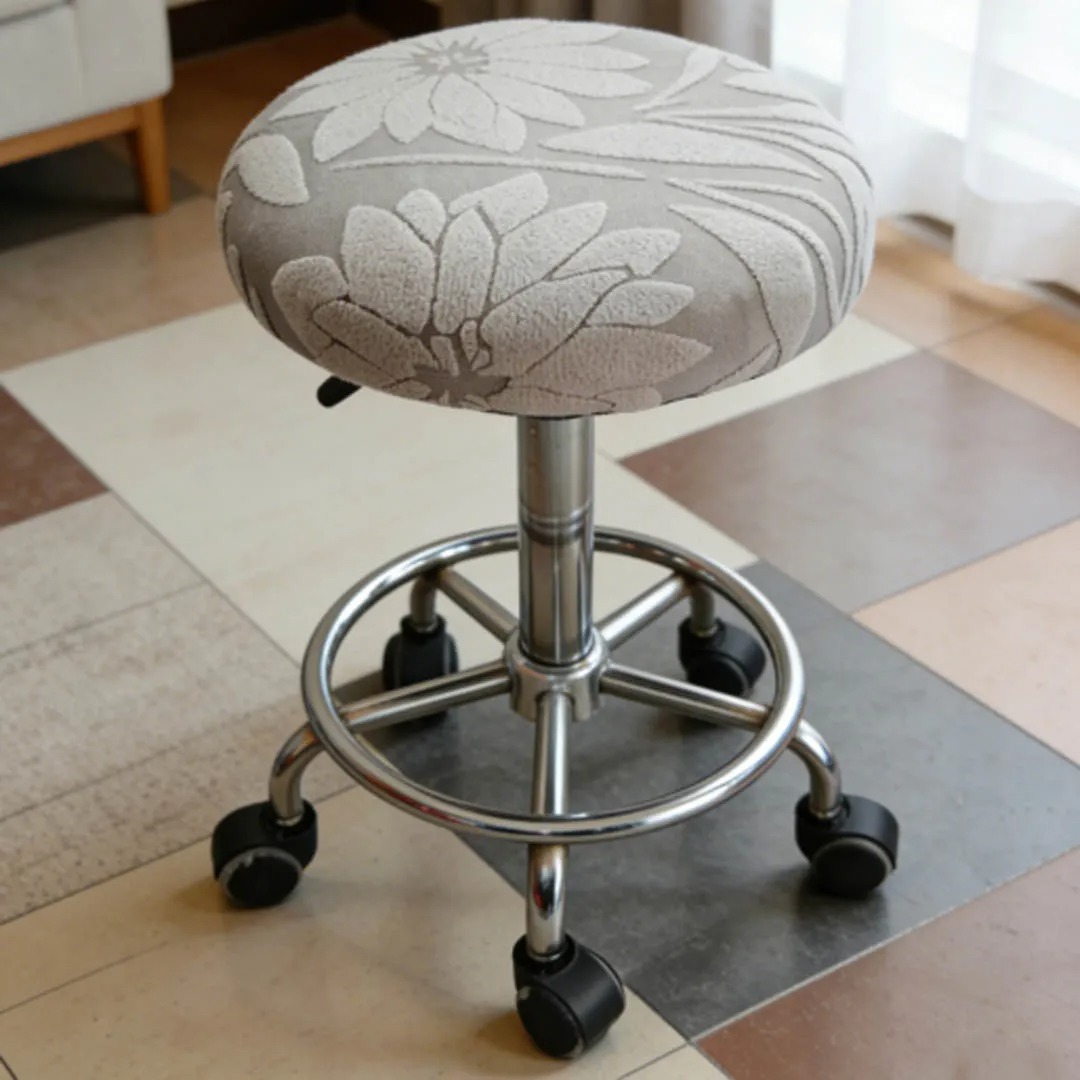 Home Bar Seating - Barhocker-Bezug Kamelie Jacquard Fleece Schonbezug Weicher