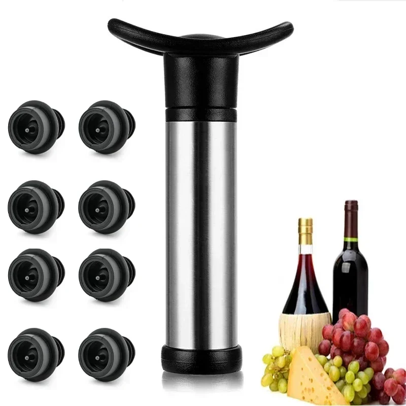 Wine Preservation Pump - Vakuum-Weinpumpen-Set mit Weinfolienöffnern, Stopper, Weinkonservierer, Belüfter,