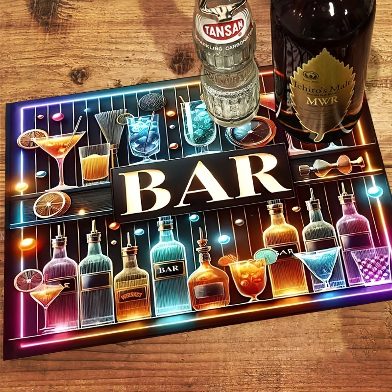 Bar Mat Rubber - Kaffeebar-Trockenmatte aus Diatomeenerde mit geometrischem, kreativem