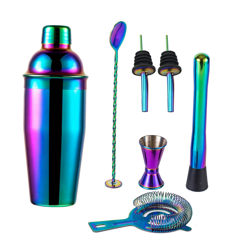Boston Shaker Set - 5/7 stücke Regenbogen Cocktail Shaker Edelstahl