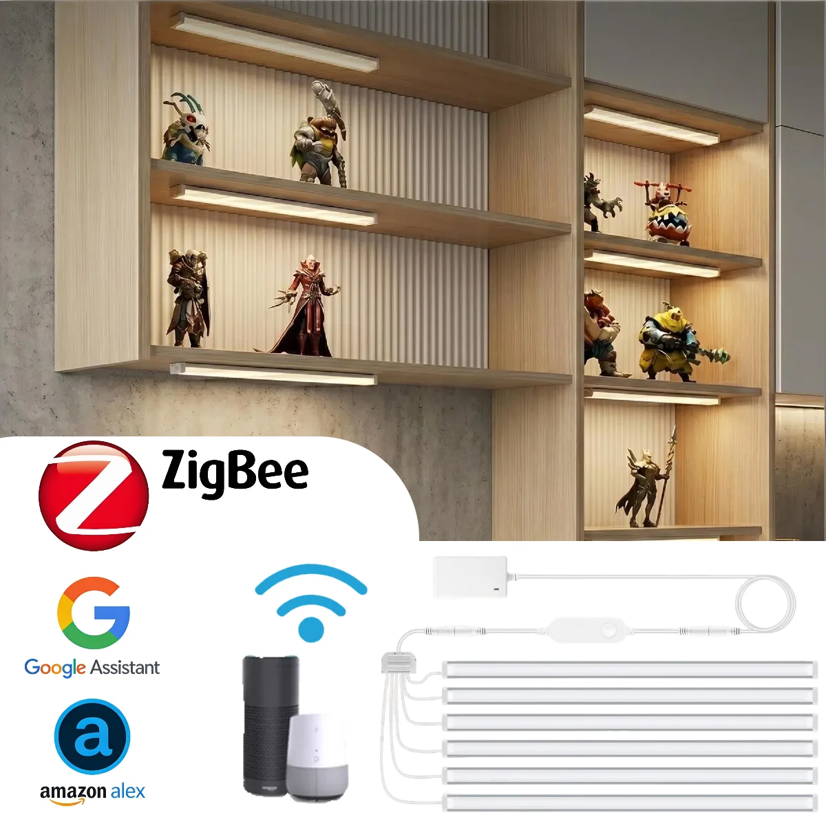 Home Bar And Cabinet - Zigbee Smart Unterbauleuchten, Dimmbare LED-Leiste mit