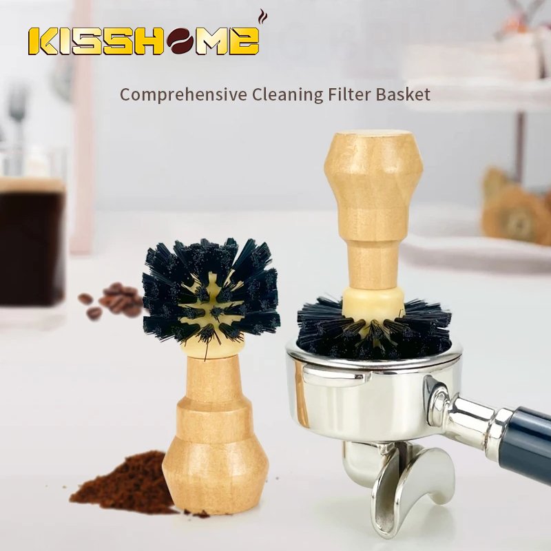 Home Bar Supplies - Kaffee bürsten reiniger Massivholz Sieb träger