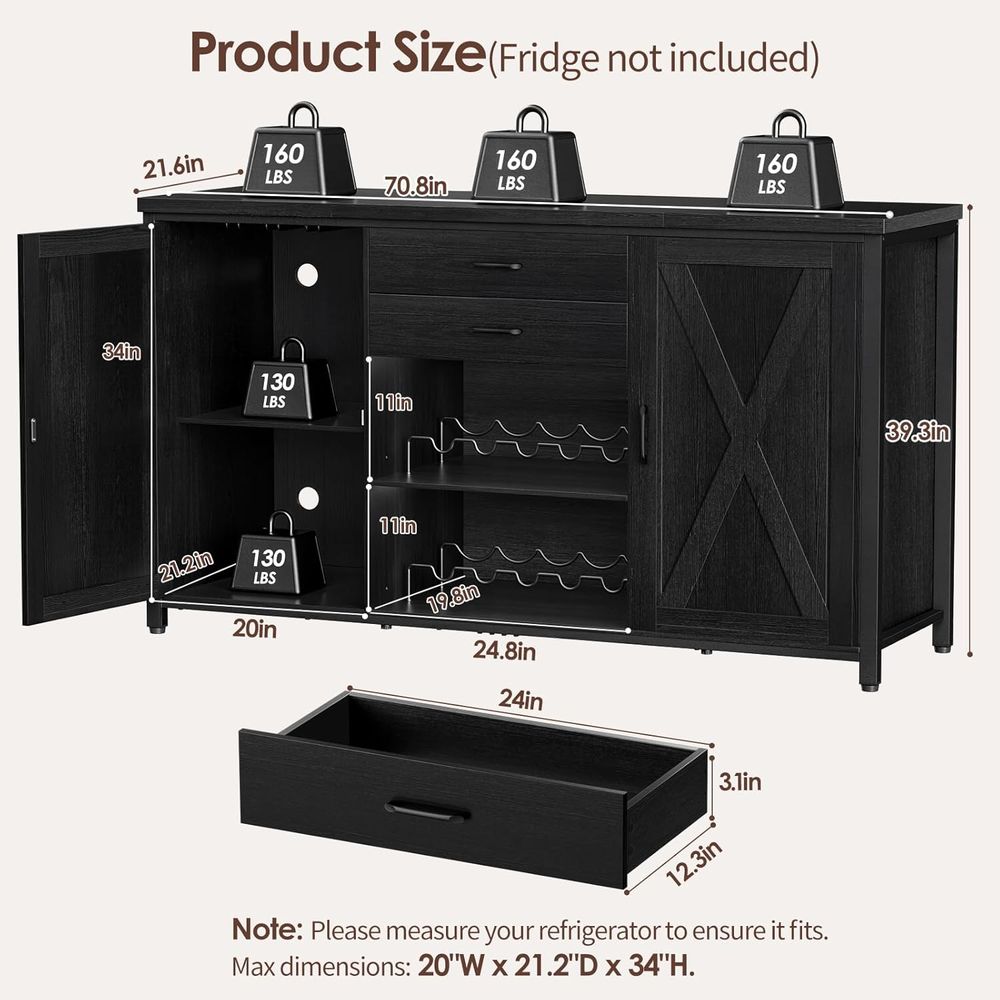 Großer Kaffeebar-Schrank mit 2 – Home Bar And Cabinet Bewertung und Preis