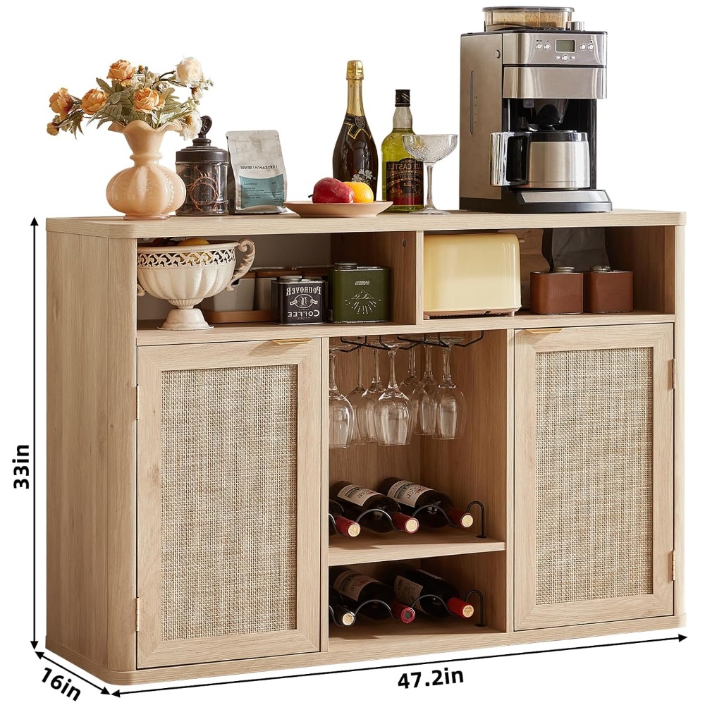 Rattan-Weinschrank mit 2 Türen – Home Bar And Cabinet Bewertung und Preis