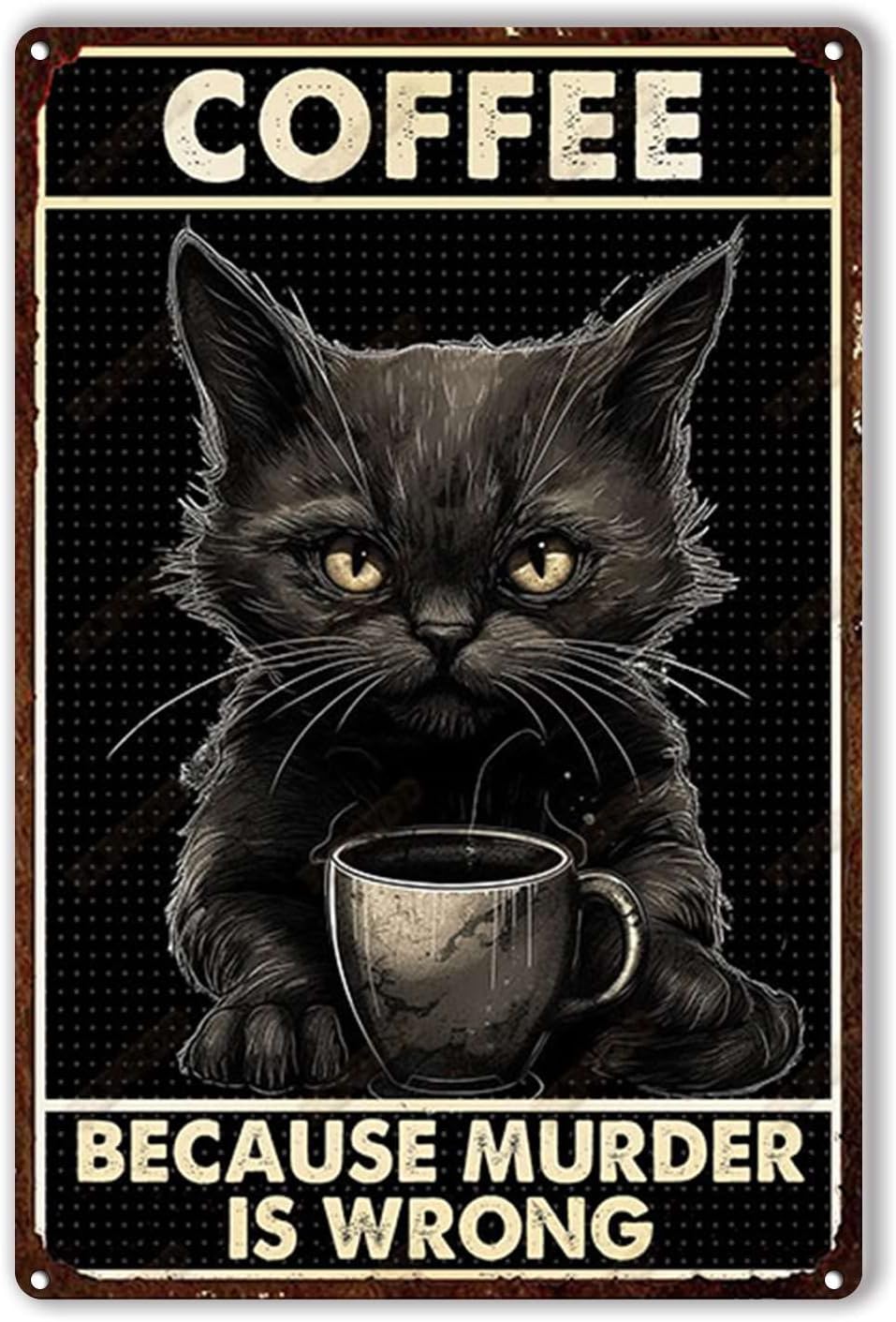 Blechschild „Coffee Cat Becaus – Home Bar And Restaurant Bewertung und Preis