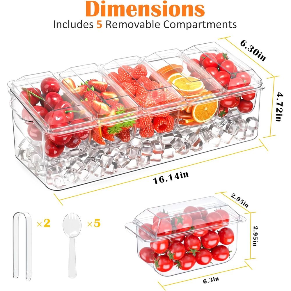 Gewürztablett, gekühlter Servi – Garnish Tray Set Bewertung und Preis