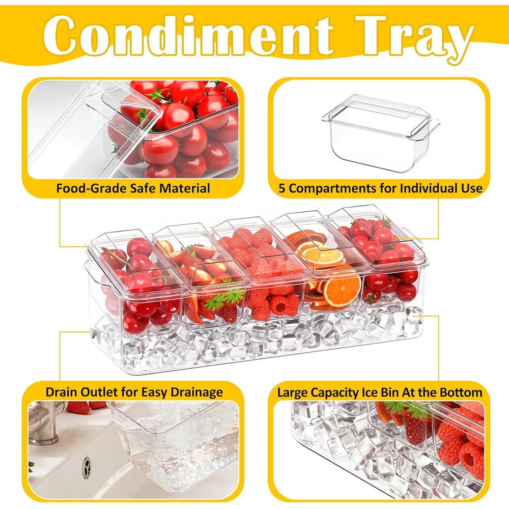 Gewürztablett, gekühlter Servi – Garnish Tray Set Bewertung und Preis