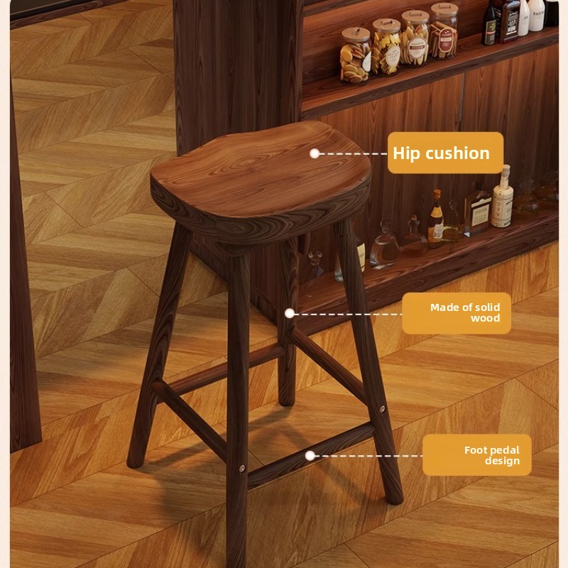 Massivholz gebogener Barhocker – Home Bar Seating Bewertung und Preis