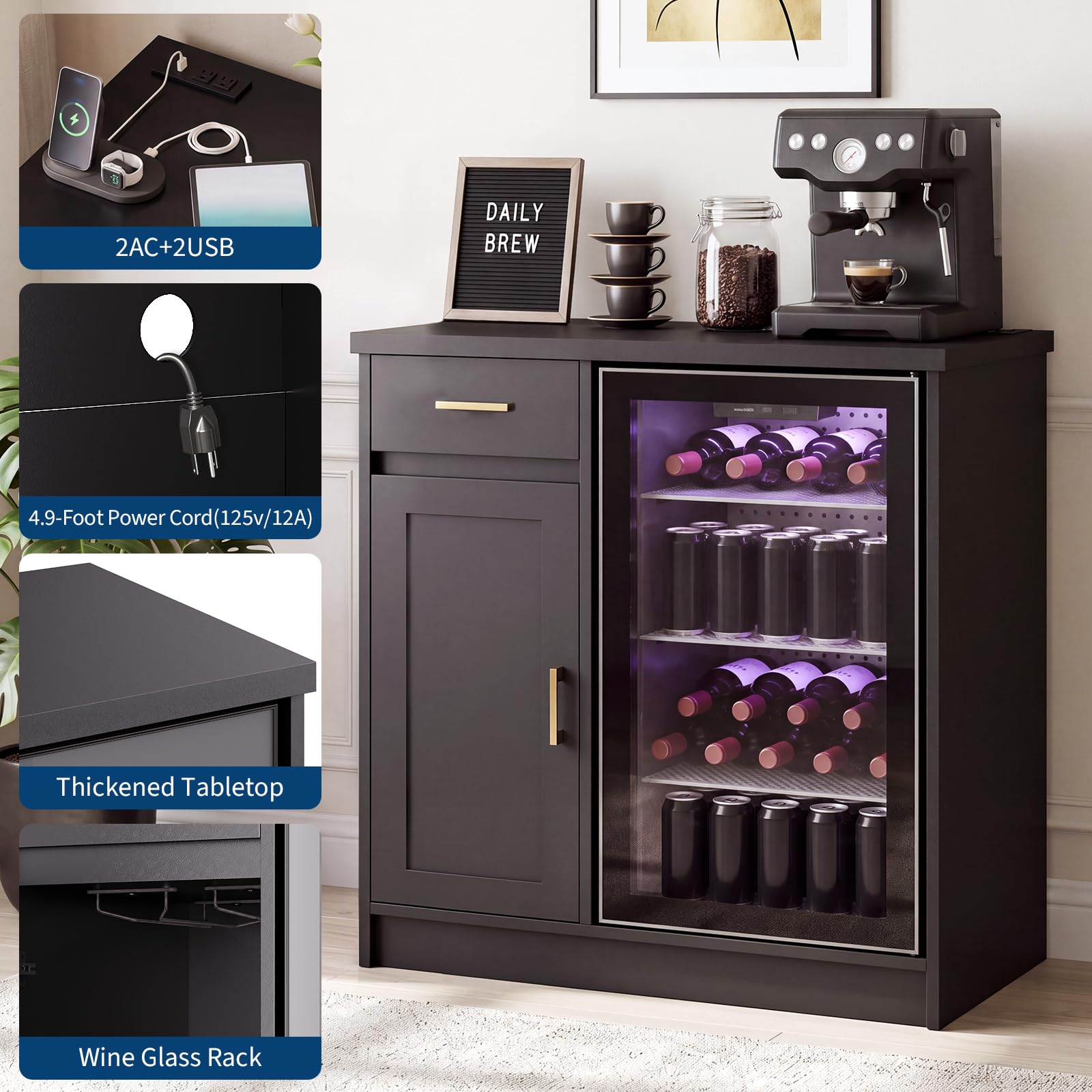 42-Zoll-Farmhouse-Weinbarschra – Home Bar And Cabinet Bewertung und Preis