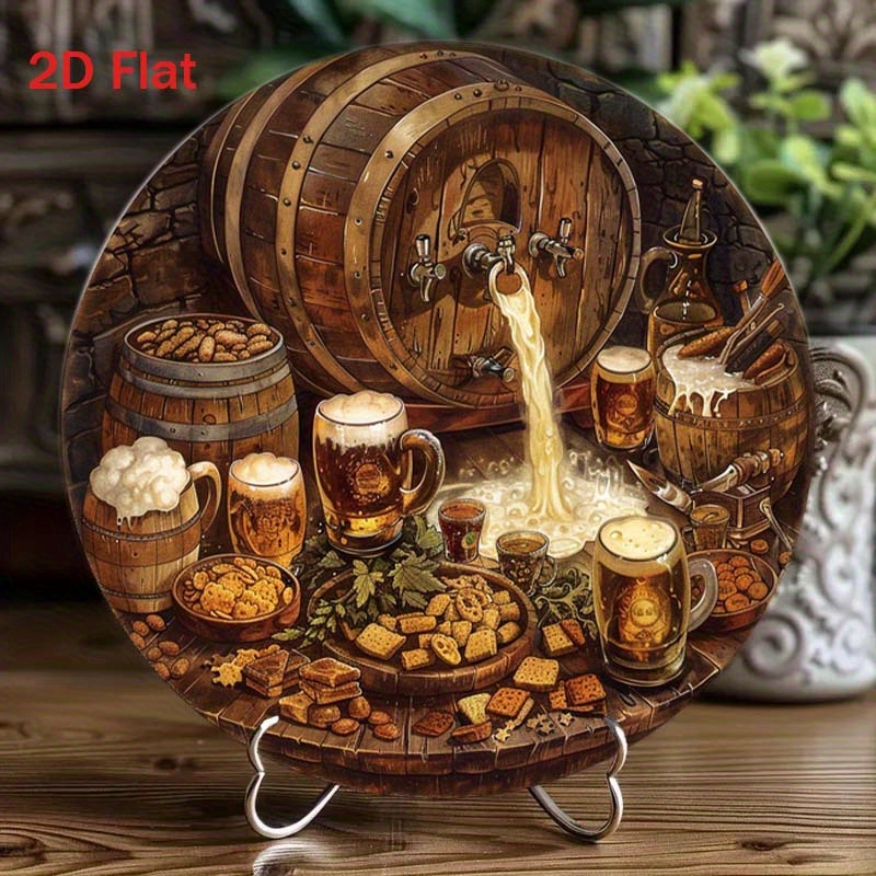1 Stück rundes 2D-Flach-Alumin – Home Bar Cafe Bewertung und Preis