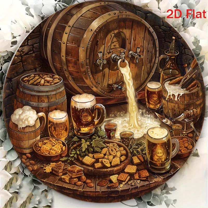 1 Stück rundes 2D-Flach-Alumin – Home Bar Cafe Bewertung und Preis