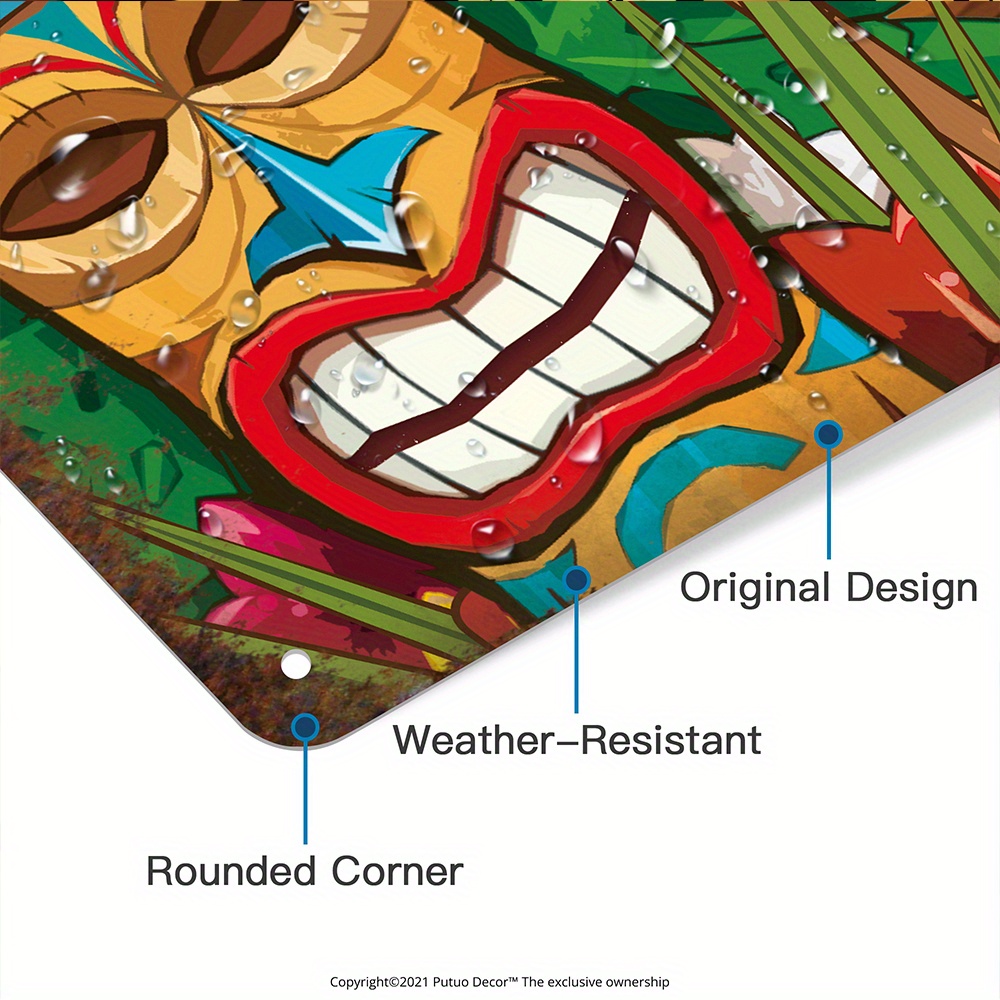 Individuelles Tiki-Bar-Schild, – Home Bar Cafe Bewertung und Preis