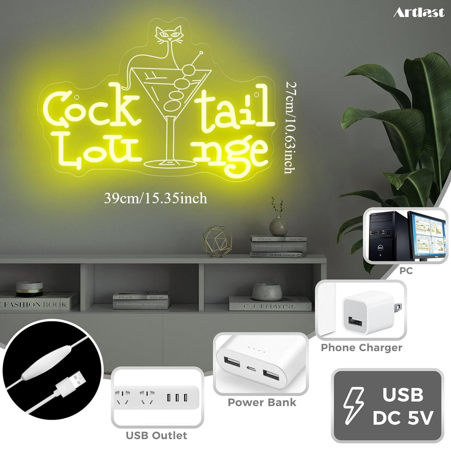 Cocktail-Lounge Neonschild Dim – Home Bar Cafe Bewertung und Preis